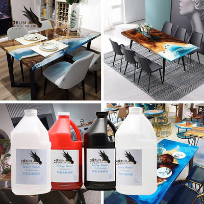 Duidelijke Epoxyhars in twee delen voor Epoxycountertops Duidelijk Vloeibaar de Epoxyharshout van Diy