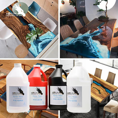 Duidelijke Epoxyhars in twee delen voor Epoxycountertops Duidelijk Vloeibaar de Epoxyharshout van Diy