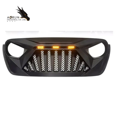 Het autotraliewerk voor 2018-2022 Jeep Wrangler JL ABS Haaigrill Front Bumper Grille Glossy Black de V.S. heeft Voorraden