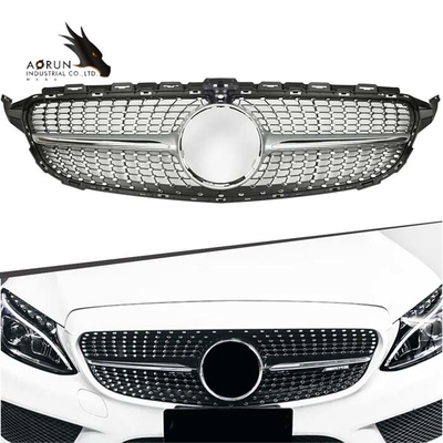 De Klasse W205 2014-2018 Diamond Style Racing Grills van autofront bumper grille grill for Mercedes Benz C
